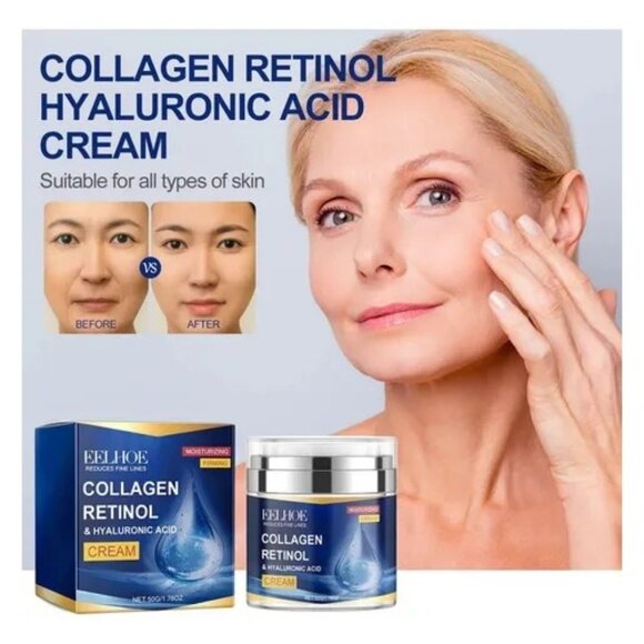 Retinol ✦ Collagen ✦ Hyaluronic Acid Cream ✦ 50ml ✦ Anti-Aging ✦ NWT - Picture 1 of 13